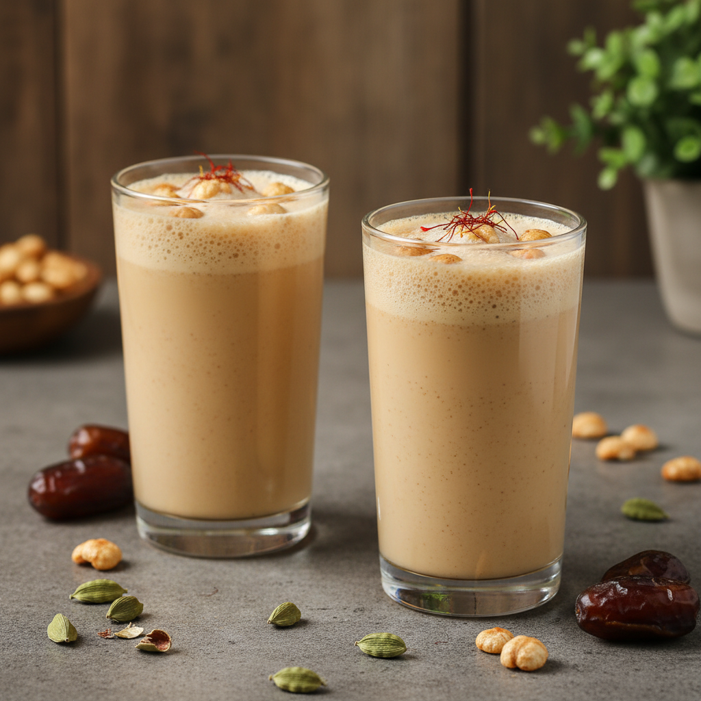 Cardamom-Scented Roasted Makhana and Sattu Muscle Recovery Shake