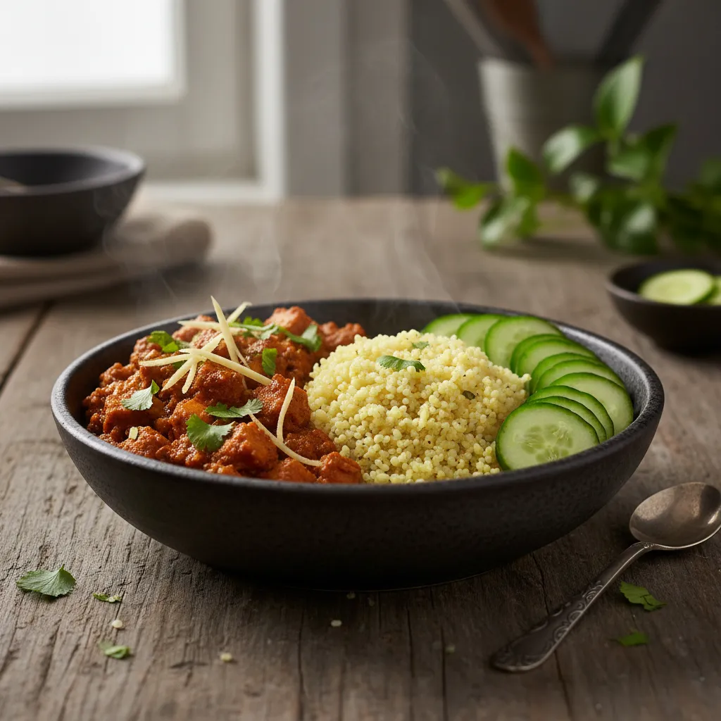 High-Protein Soya Keema and Paneer Bhurji with Foxtail Millet