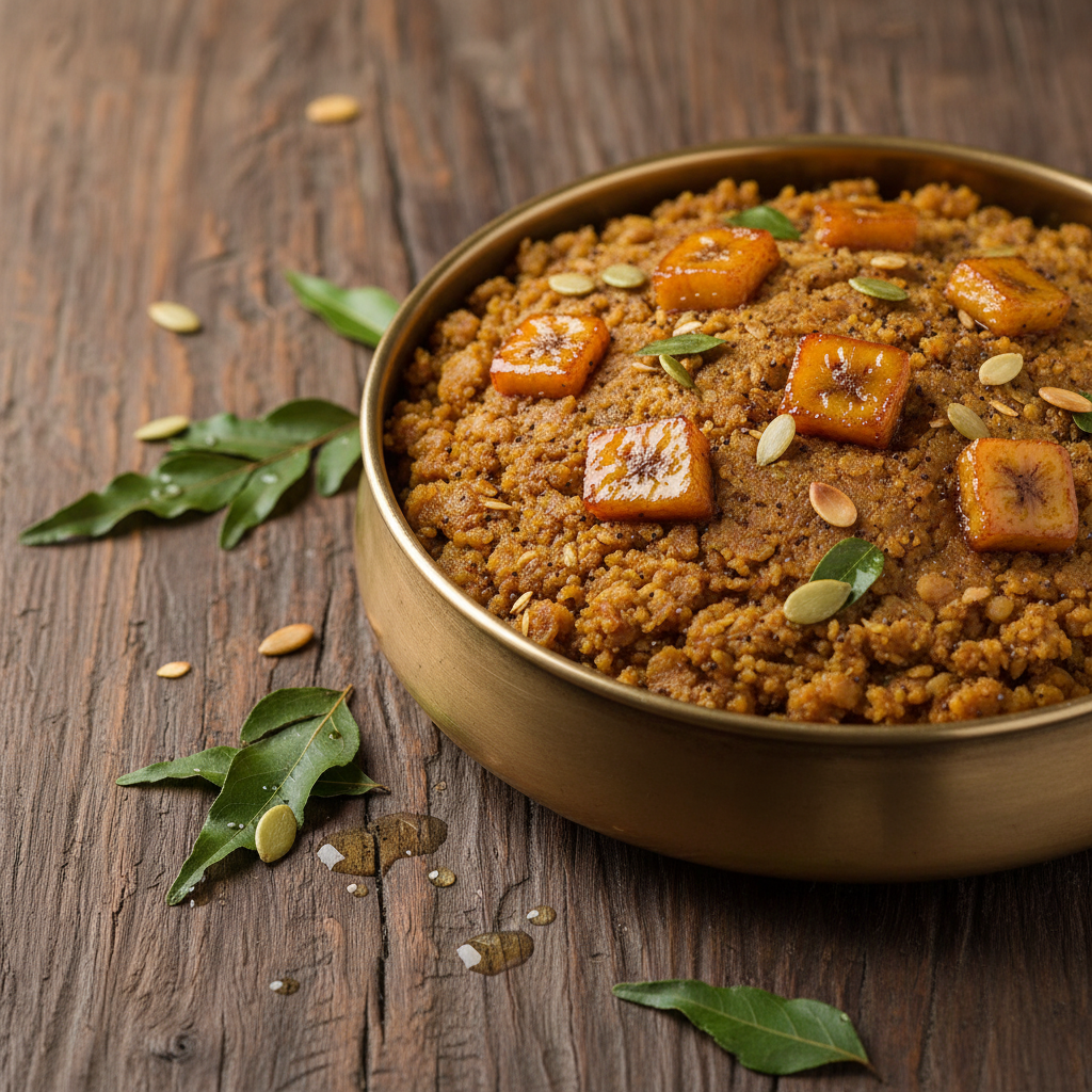Kancha Kadali o Arhar Dal Posto Halwa