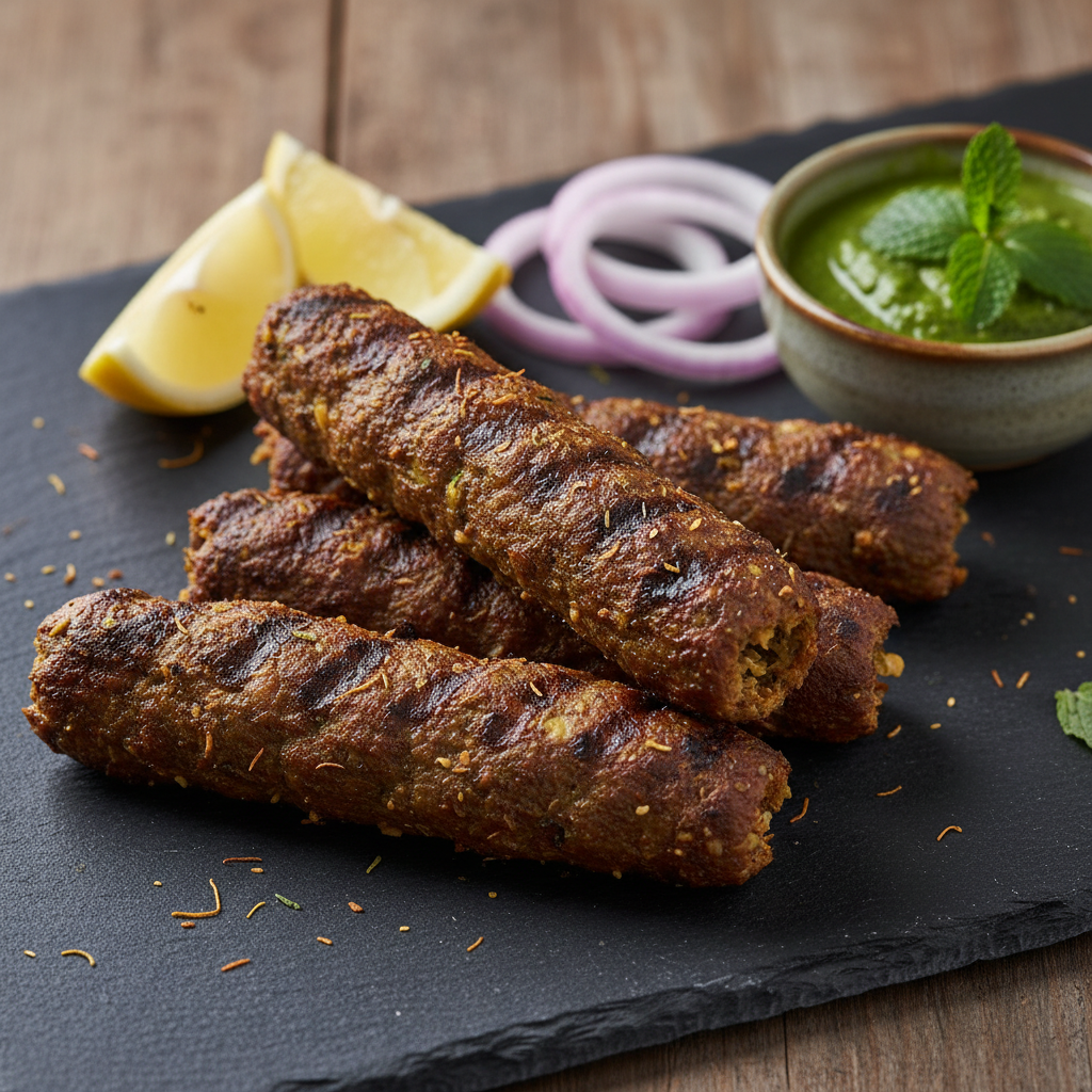 Masala Soya and Paneer 'Protein Seekh' Kebabs