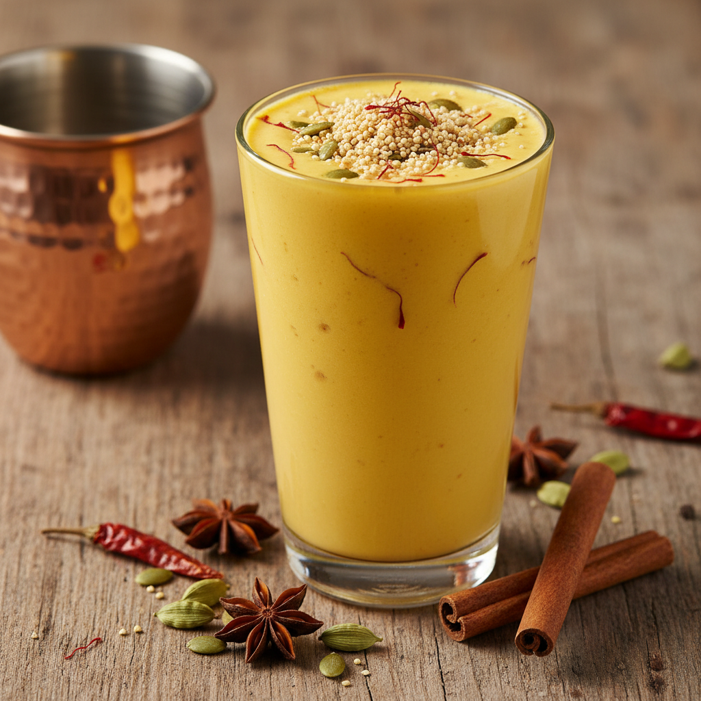 Saffron-Ashwagandha and Popped Amaranth Muscle Recovery Smoothie