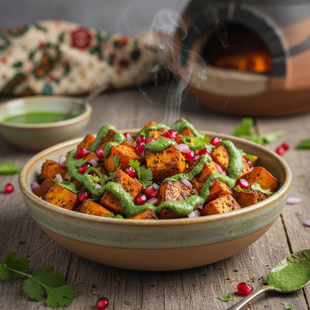 Smoky Tandoori Soya and Sweet Potato Protein Chaat